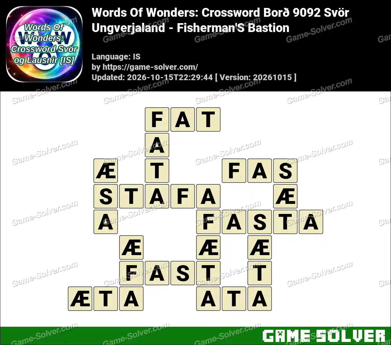 Words Of Wonders: Crossword Borð 9092 Svör – Ungverjaland – Fisherman’S Bastion